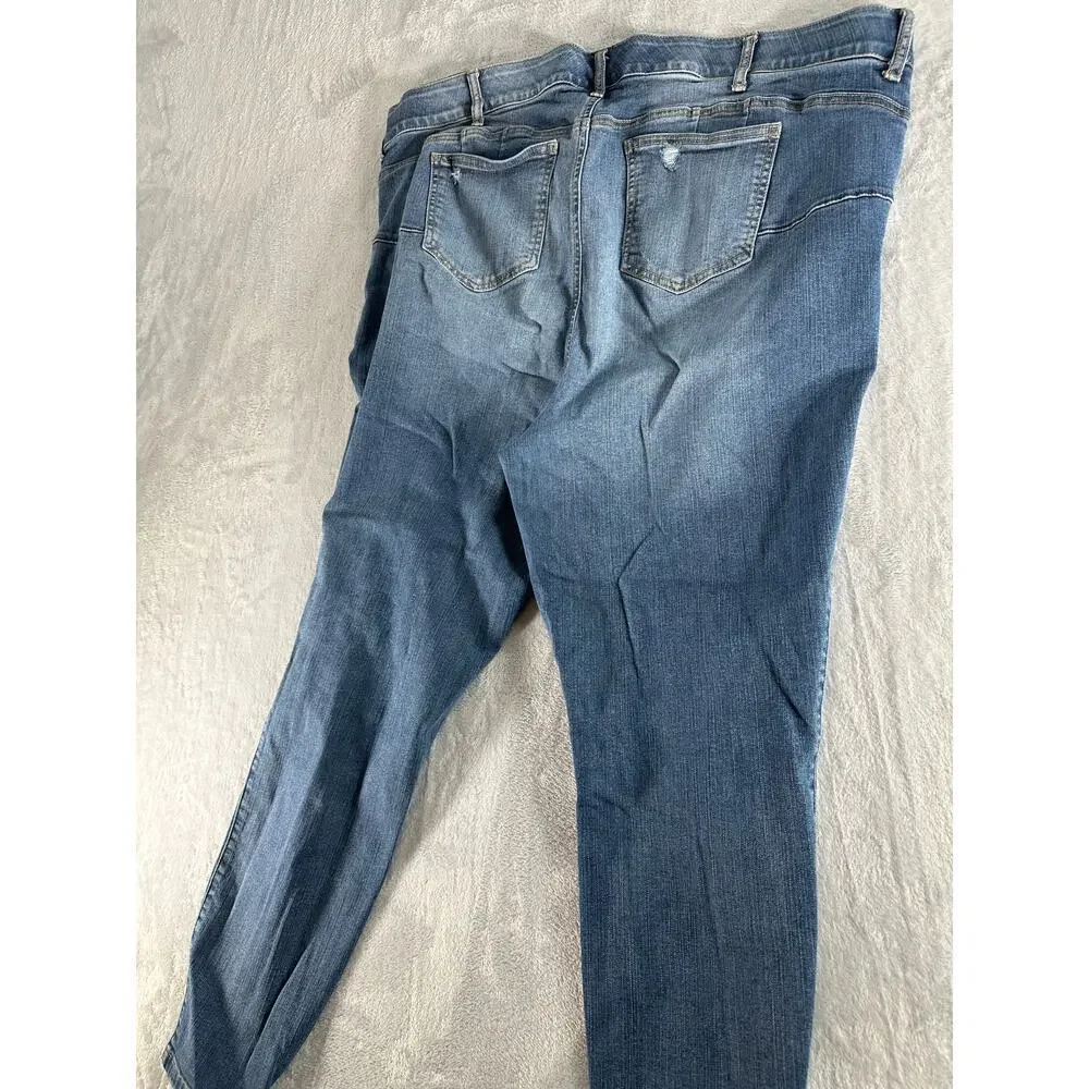Torrid Bombshell Skinny Premium Stretch High-Rise Destructed Jean